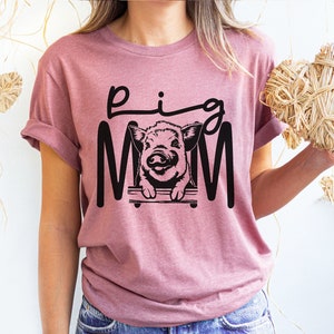 Pig Mom | Pot Bellied Piggy Shirt | American Yorkshire Hog Boar | Farm Birthday | Miniature Pig | Cute Gift For Her | Unisex Tee