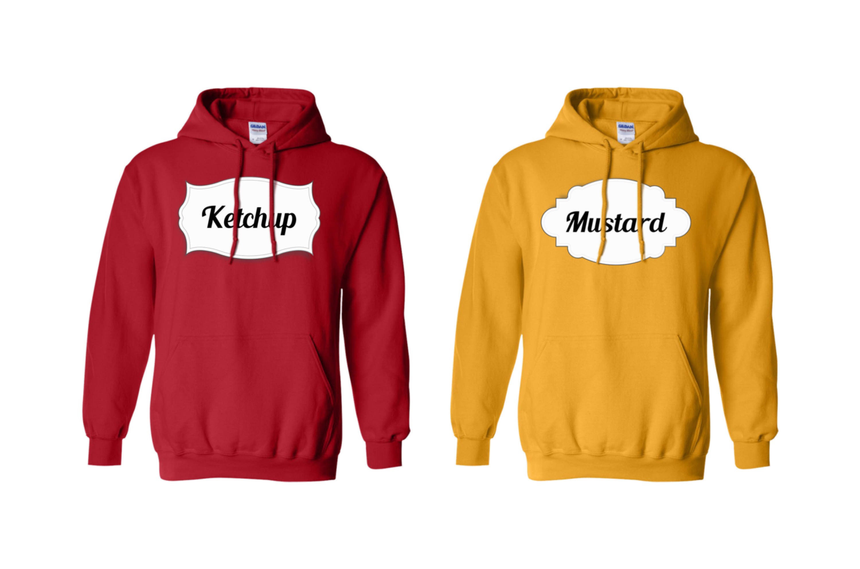 Costume Hoodies Ketchup and Mustard Halloween Hoodies Etsy