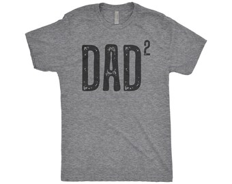 Dad Squared Shirt, 1, 2, 3, 4, 5, 6, 7, 8, 9, 10 Custom Kids Shirt, Children Shirt, Father's Day Shirt, Next Level Apparel Tri-Blend Shirt