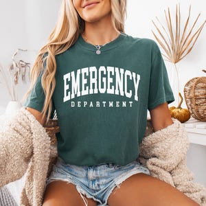 Comfort Colors® Emergency Department Shirt, Dept Shirt, ER ED Nurse, Emergency Room Doctor, Nurse Week, Unisex Garment-Dyed T-shirt