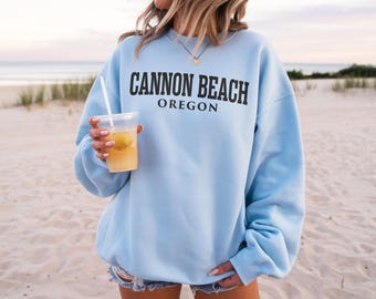 Cannon Beach Oregon Sweatshirt, Vacation Crewneck, Travel Gift