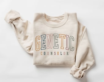 Retro Genetic Counselor Sweatshirt, Genetic Specialist Shirt, Genetic Counseling, Gene Specialty, Unisex Crewneck Sweater