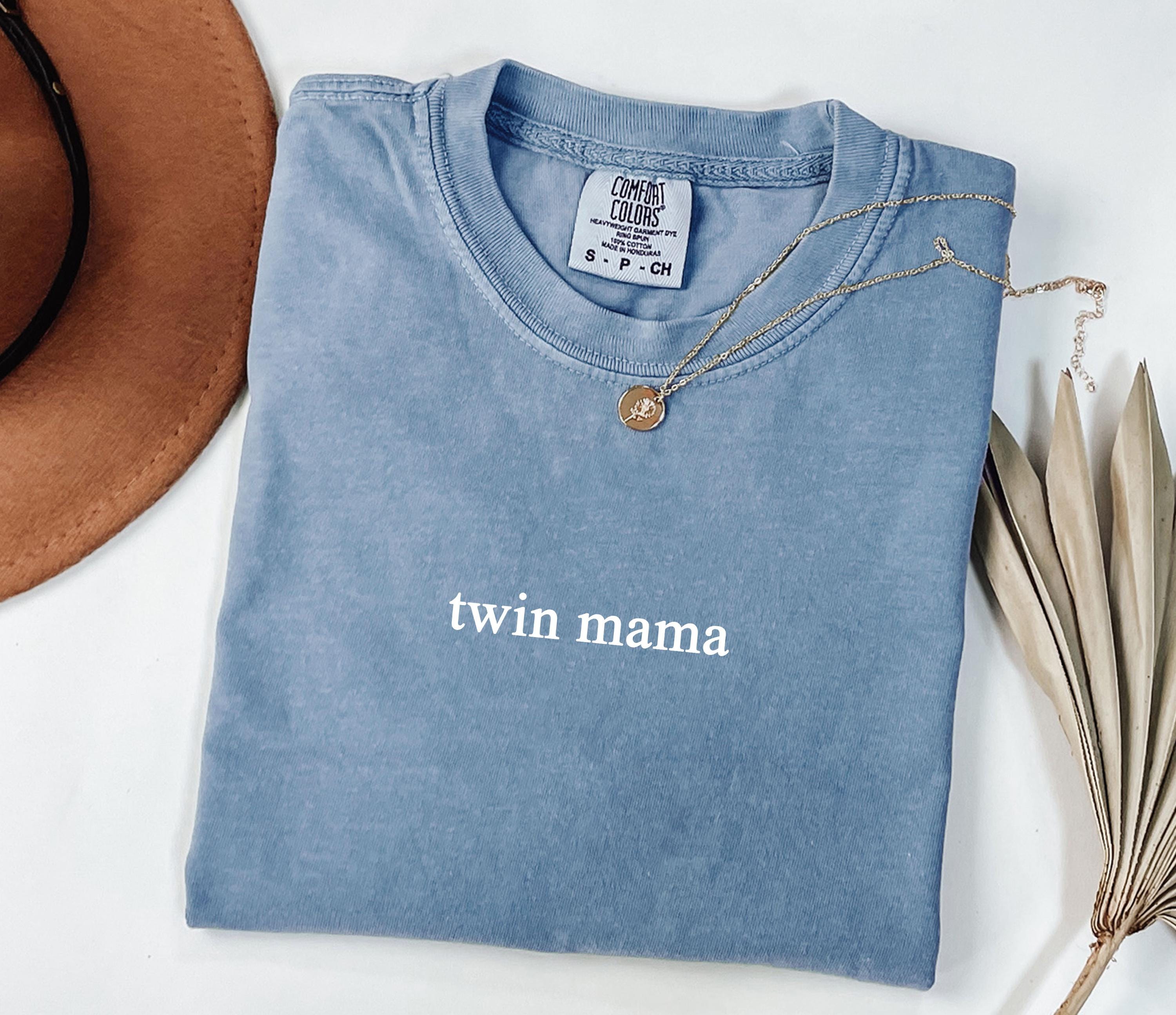Comfort Colors® Minimalist Twin Mama Shirt, Mothers Day Shirt, Mom