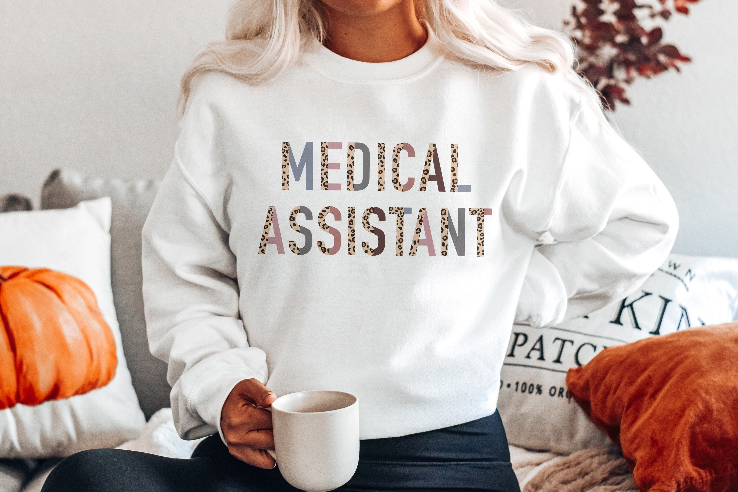 Medical Assistant Sweatshirt | MA Sweatshirt | Leopard Print