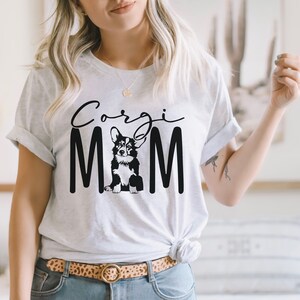 Corgi Gifts Corgi Mom Welsh Corgi Dog Mom Fur Mama Rescue Mom Dog Lover Gift Gifts For Mom Gift For Her Unisex Graphic Tee Ash