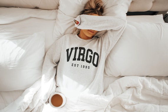 Custom Virgo Sweatshirt, est 1995, Cute Virgo Energy Gift For Virgo, Zodiac Astrology Horoscope Shirt, Unisex Crewneck Sweatshirt