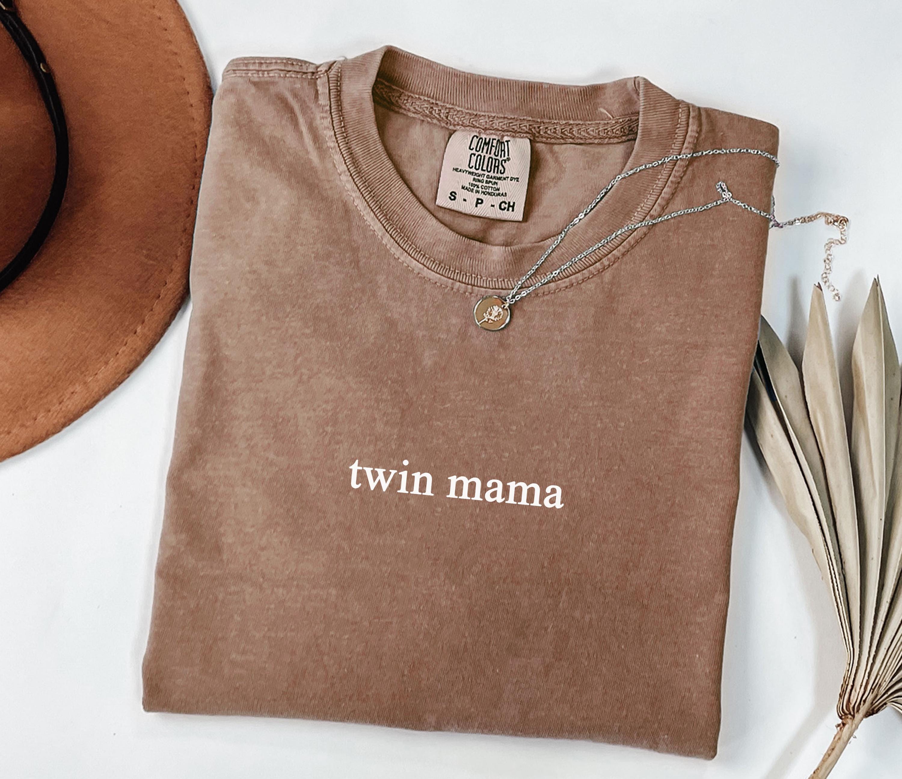 Comfort Colors® Minimalist Twin Mama Shirt, Mothers Day Shirt, Mom