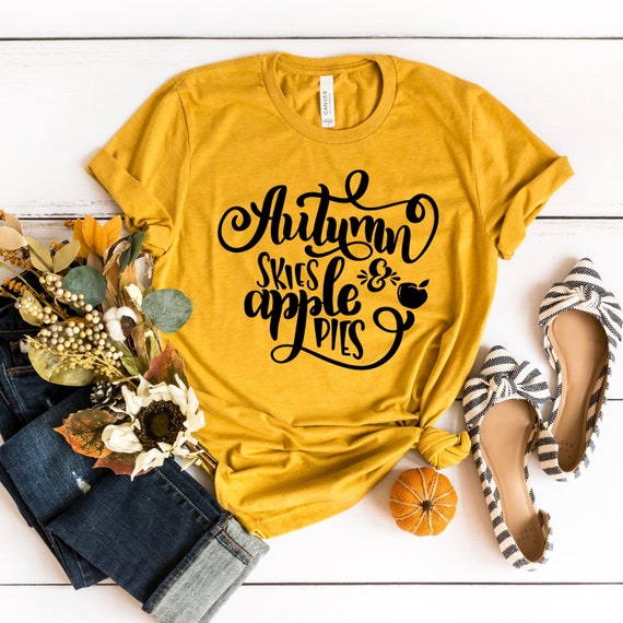 Apple Shirt Autumn Skies And Apple Pies Apple Picking | Etsy