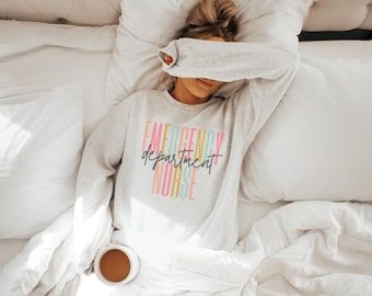Emergency Department Nurse Sweatshirt, ER Emergency Room, ED Nursing Unisex Crewneck