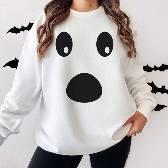Comfort Colors® Ghost Costume Sweatshirt, Cute Ghost Sweater, Easy Costume Ideas, Matching Halloween Outfits, Unisex Garment-Dyed Sweatshirt