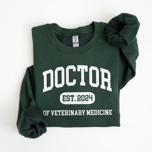 Custom Doctor Of Veterinary Medicine Sweatshirt, Veterinarian Gift For Staff, Personalized Vet Gifts, DVM Grad, Unisex Crewneck Sweater