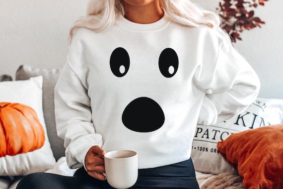 Christmas Sweatshirts for Women Pumpkin Ghost Pullover Tops Oversized Crewneck Sweaters Casual Shirts Costumes Blouse 