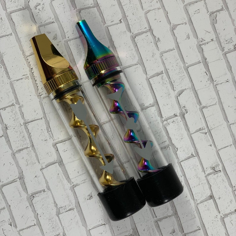 Mini Twisty Glass Blunt Pipe Optional Arrow Design Etsy