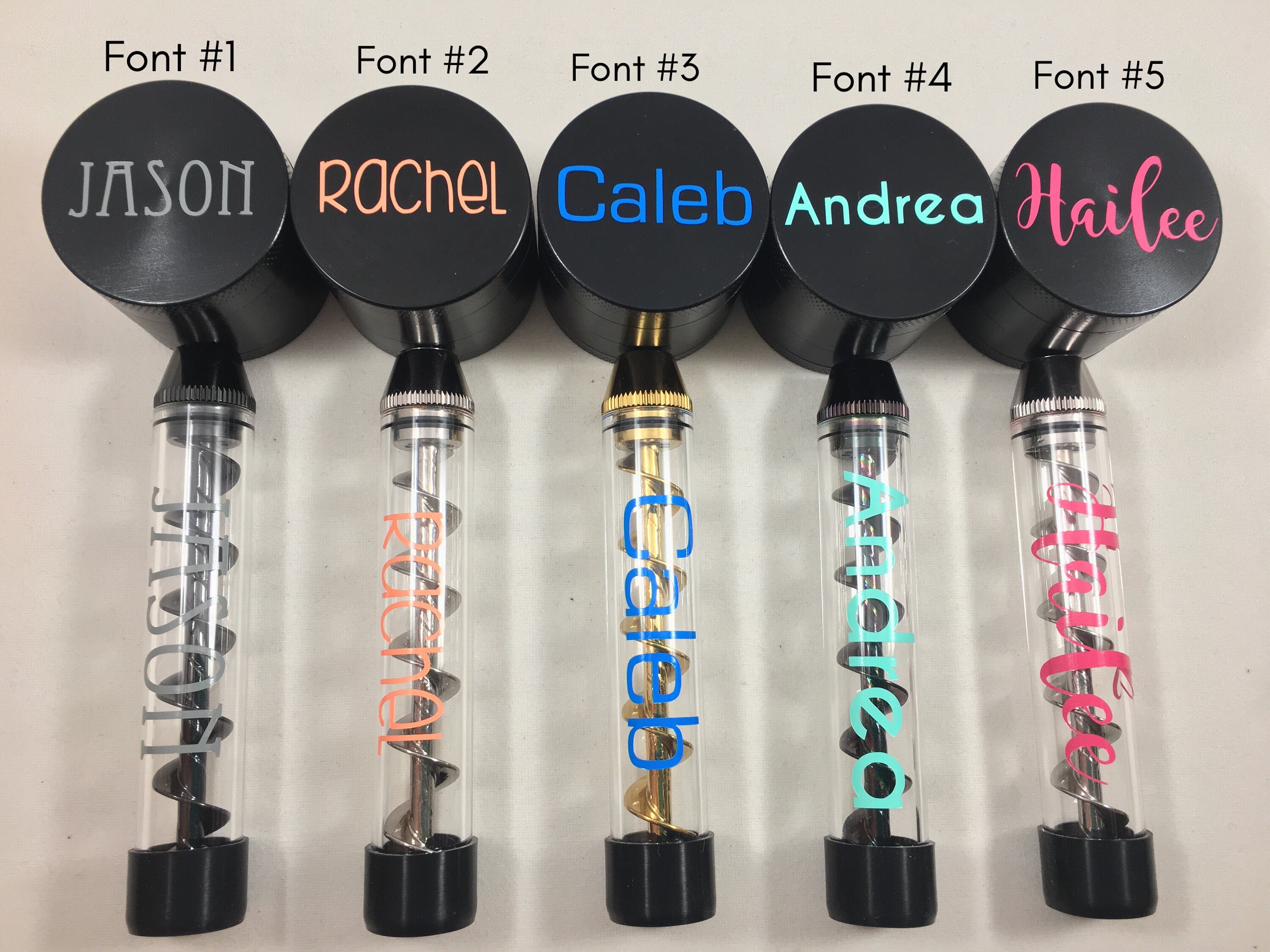 Custom Small Black Grinder Personalized With Name And Color Etsy