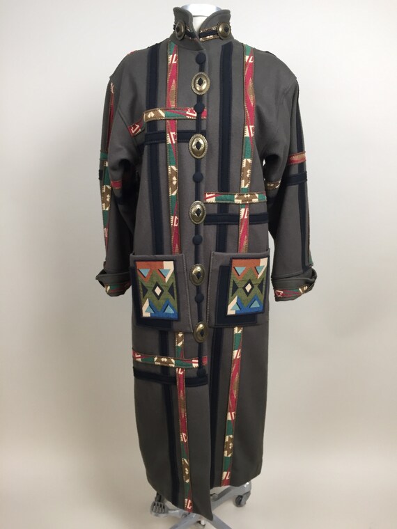 Vintage Olive green wool overcoat