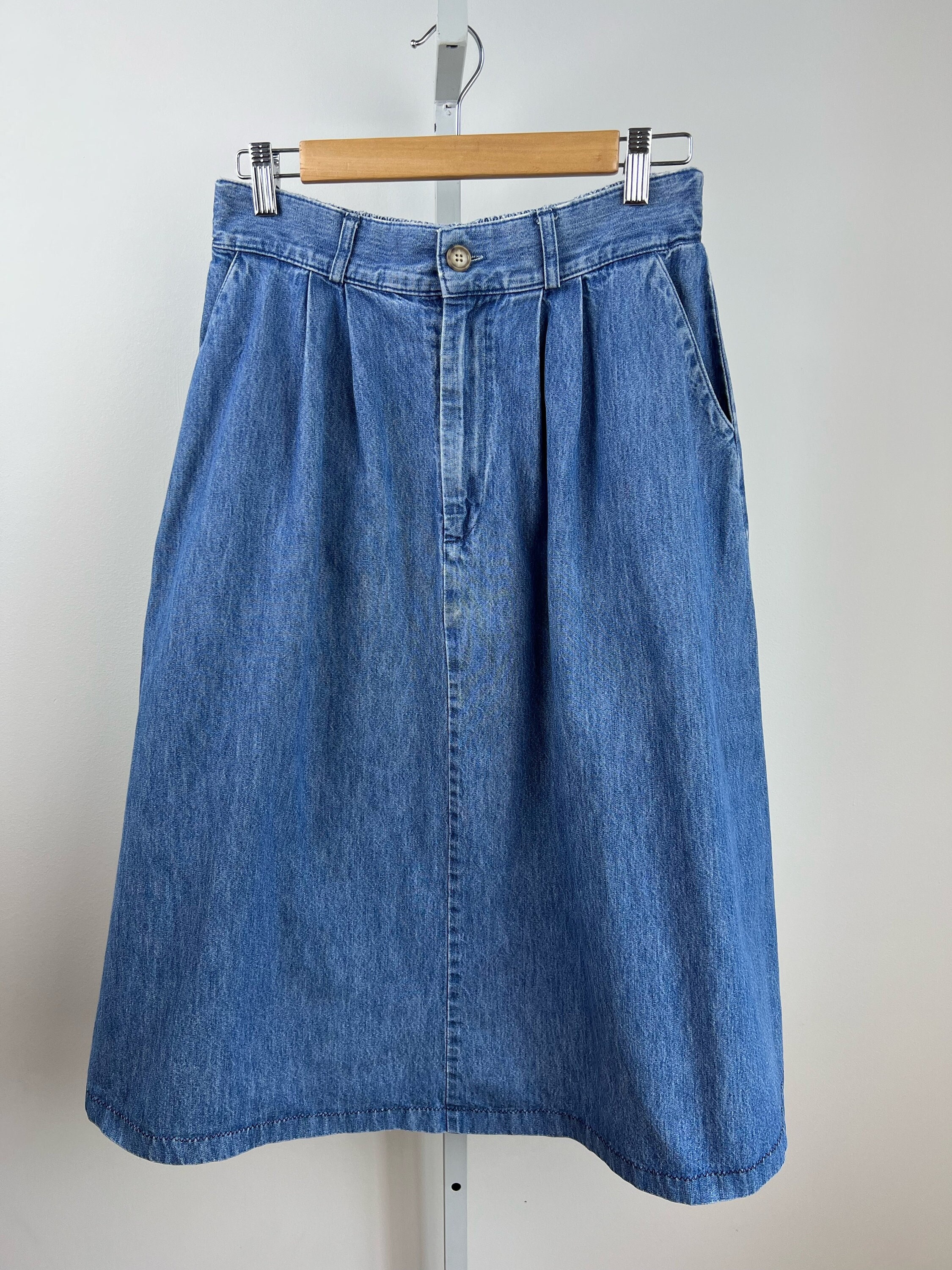 Orvis Vintage Denim Skirt - Etsy