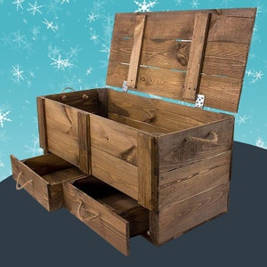 Fantastically rustic wooden chest 85 x 39 x 40 cm brown treasure chest toy box chest bench storage space seat chest bench storage chest