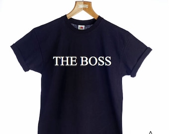 The Boss Unisex Tshirt Top Tee Slogan t-shirt Couples Mum Dad Husband Wife Present Men's tshirt Ladies tshirt Men's gift Ladies gift