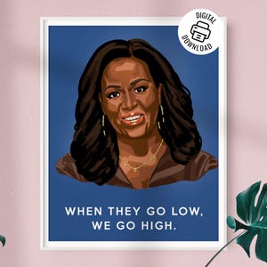 Michelle Obama, Michelle Obama Gift, Michelle Obama Quotes, Michelle Obama Art, Michelle Obama Vote Necklace, Michelle Obama Print