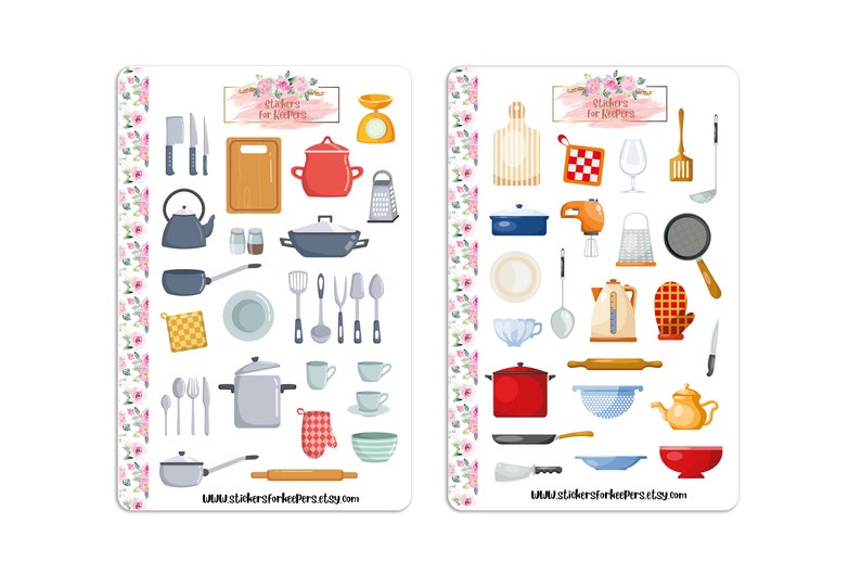 Kitchen Stickers Cooking Stickers Decorative Stickers Etsy