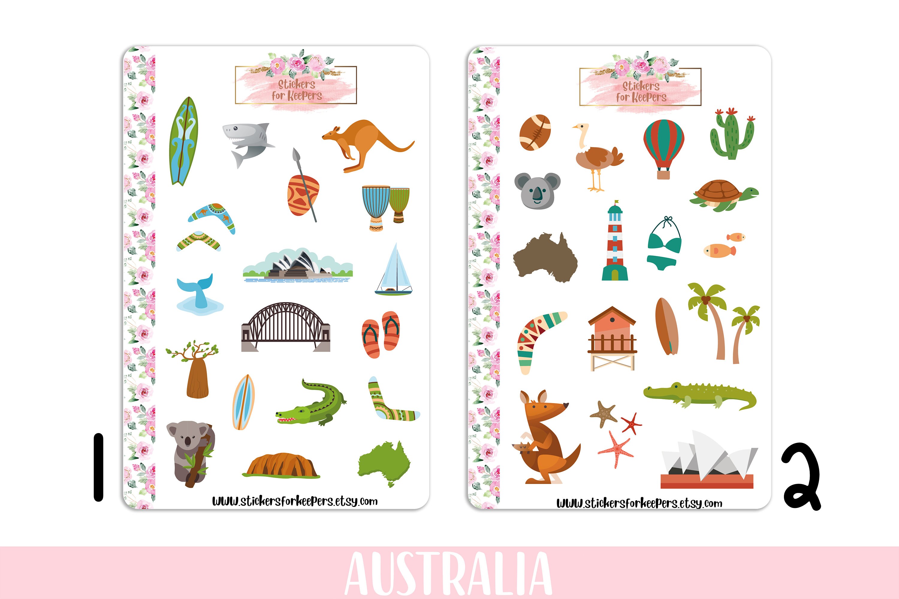Australia Stickers Sydney Stickers Travel Stickers Holidays Etsy