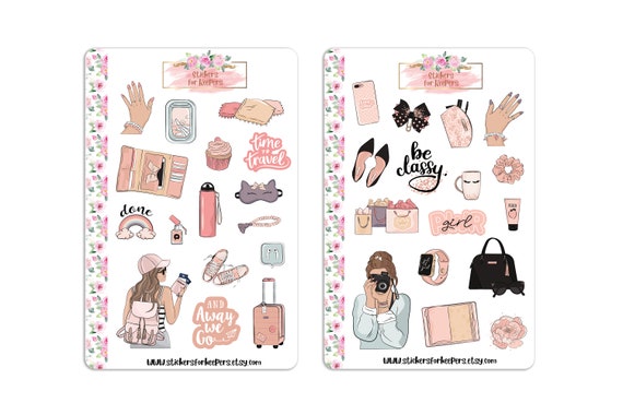 Spelen met rustig aan Belofte Meisje Stickers Bullet Journal Stickers Girly Stickers - Etsy België