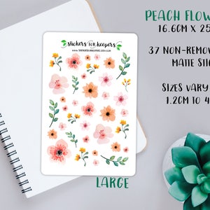 Floral Stickers, Bullet Journal Stickers, Flower Stickers, Decorative Stickers, Planner Stickers, TN Stickers, Floral Planner Stickers image 4
