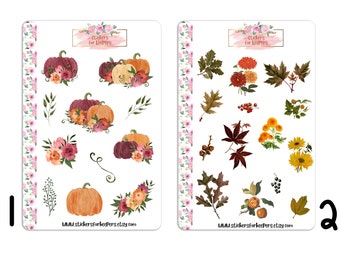 Fall Stickers, Autumn Stickers, Pumpkin Stickers, Bullet Journal Stickers, Fall Decorative Stickers, Planner Stickers, Stickers Fall