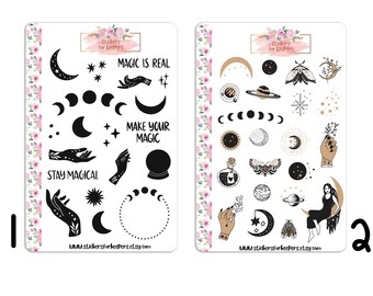 Esoteric Stickers, Witchcraft Stickers, Decorative Stickers, Planner Stickers, Bullet Journal Stickers, Magic Stickers, Witch Stickers