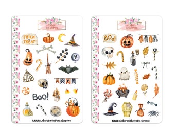 Halloween Stickers, Halloween Party Stickers, Pumpkin Stickers, Bullet Journal Stickers, Ghost Stickers, Planner Stickers, Stickers