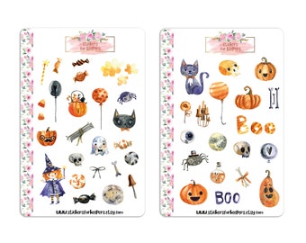 Halloween Stickers, Halloween Stickers, Witch Stickers, Pumpkin Stickers, Bullet Journal Stickers,  Planner Stickers, Stickers Halloween