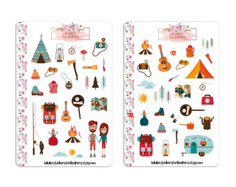 Camping Countdown Stickers Printable Camping Countdown - Etsy