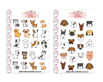 Dogs Stickers, Animal Stickers, Decorative Stickers, Planner Stickers, Bullet Journal Stickers, TN Stickers, Dogs Planner Stickers