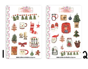 Christmas Stickers, Holiday Stickers, Bullet Journal Stickers, Christmas Decorative Stickers, Planner Stickers, Christmas Stickers, Stickers