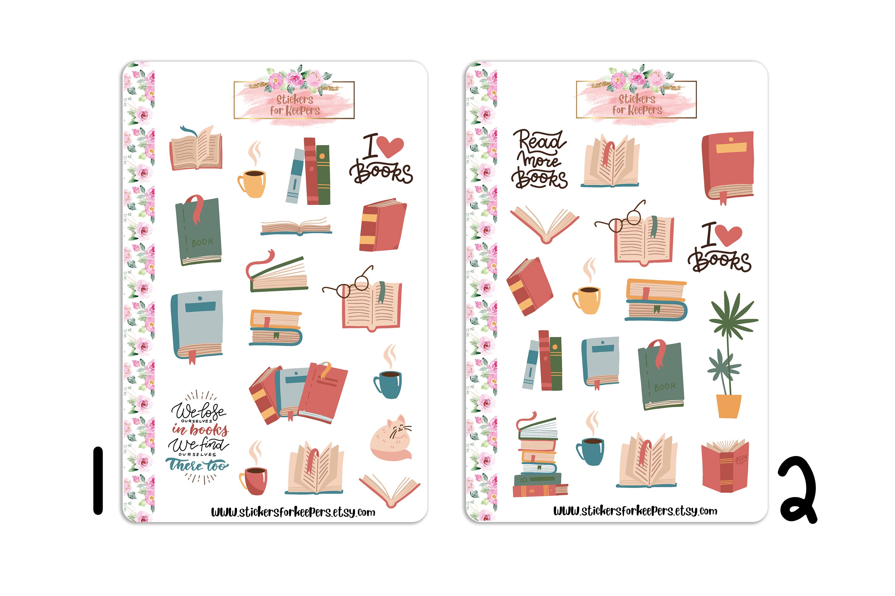 Book Stickers Writting Stickers Bullet Journal Stickers Etsy