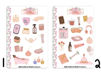 Self Care Stickers, Beauty Stickers, Skin Care Stickers, Bullet Journal Stickers, Decorative Stickers, Planner Stickers, Me time Stickers