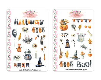 Halloween Stickers, Halloween Party Stickers, Pumpkin Stickers, Bullet Journal Stickers, Ghost Stickers, Planner Stickers, Stickers