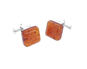 Silver cufflinks baltic Amber, woman cufflinks, gold cufflinks, wedding allowance,  best man cufflinks, unique exclusive custom, gems (S473)