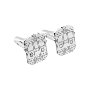 EN57 Train - electric multiple unit (S1589) silver cufflinks [925].