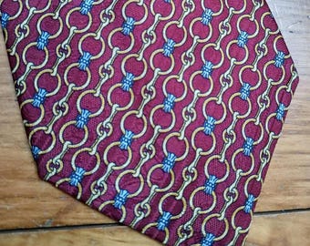 Cravatta in seta Borbonese made in Italy vintage anni '90, mai indossata