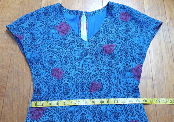 Silk peplum dress made in Italy 80s signed by Cla… - image 7