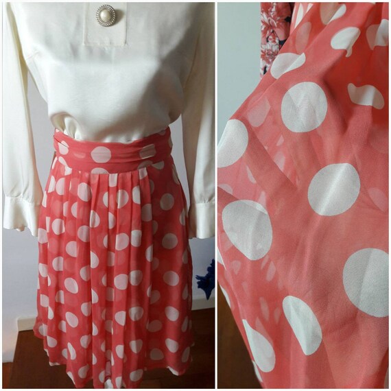 80s polka dot skirt
