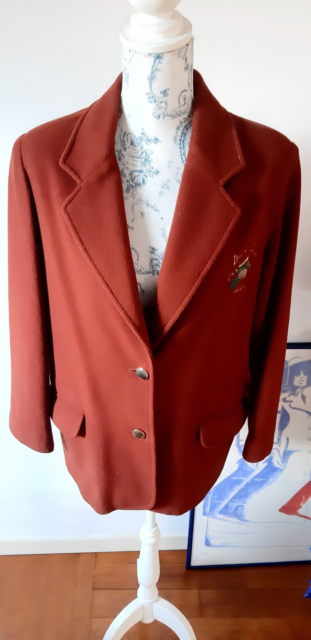 ジャケット・アウター 70s ITALY MADE LauraBiagiotti Wool Coat Laura Biagiotti Wool Jacket: Italian Made Preppy Outfit, Size L - Etsy