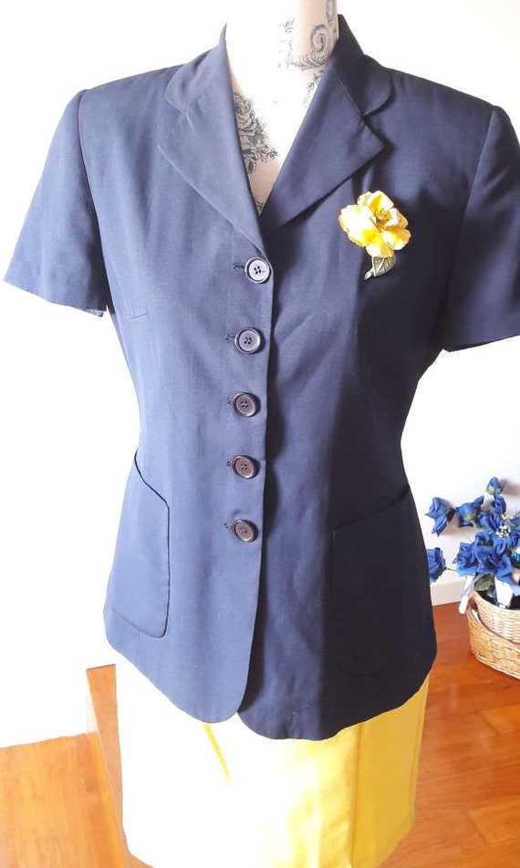 Final Sale! Navy blue shirt jacket made in Italy 9
