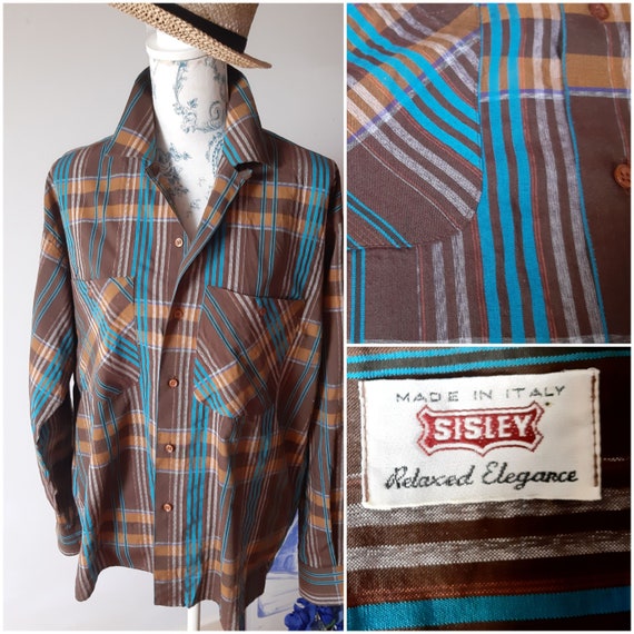 Made in Italy 80s by Sisley men's shirt, western … - image 1