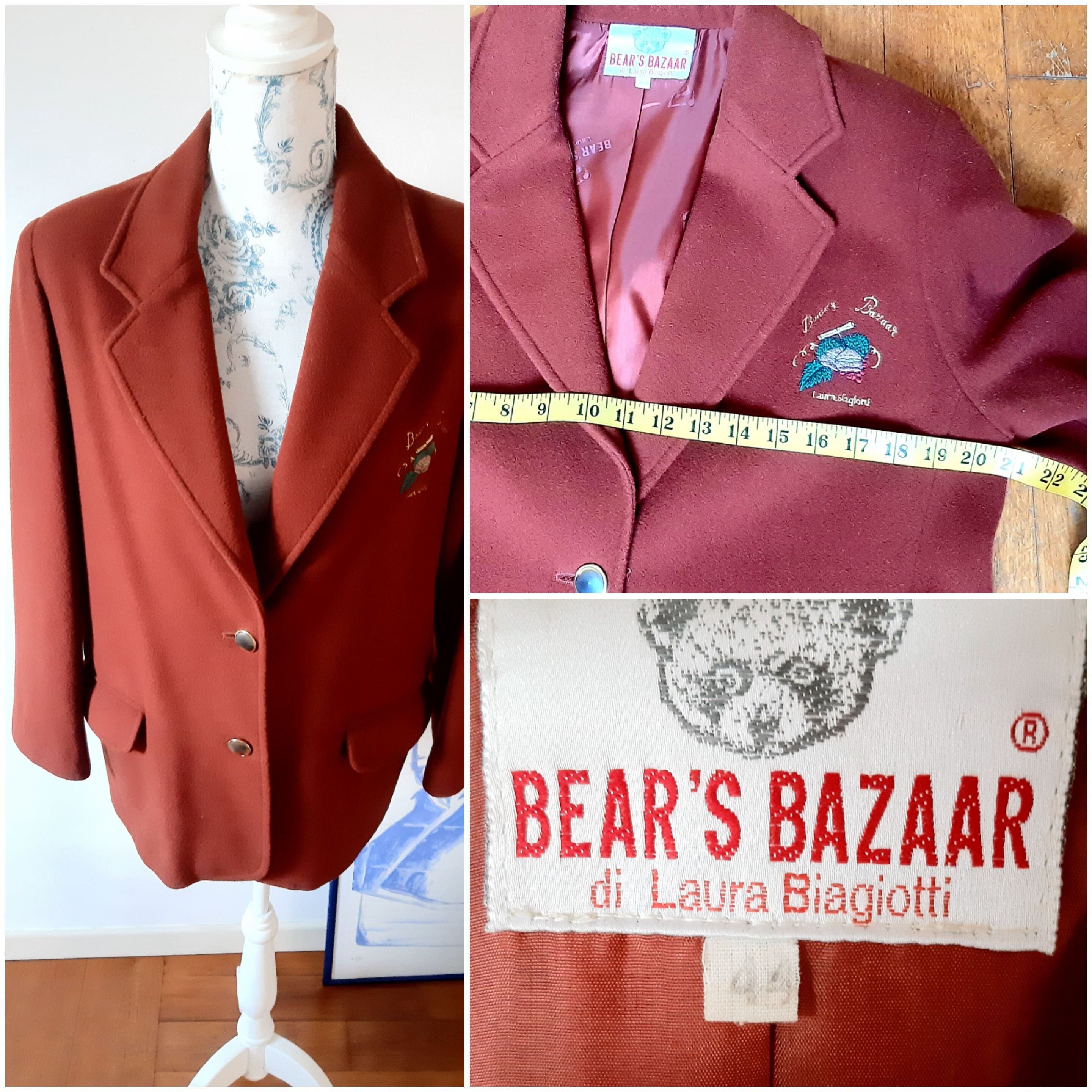 Laura Biagiotti Wool Jacket: Italian Made Preppy Outfit, Size L - Etsy