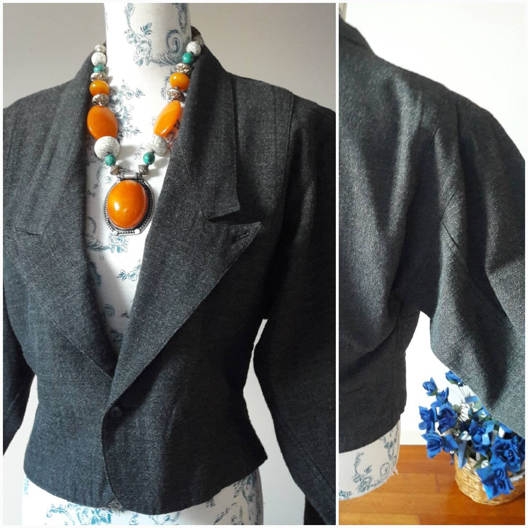 Veste Femme En Laine Gris Bleu Roi Marithé Et François Girbaud - Taille 40 - Neuf Sans étiquettes