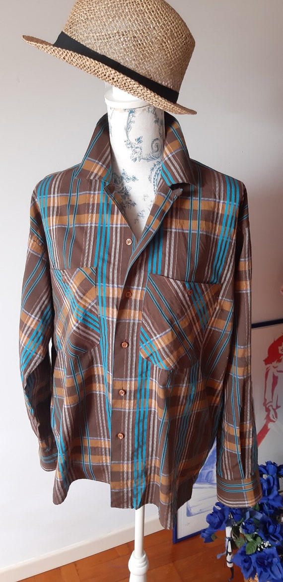 Made in Italy 80s by Sisley men's shirt, western … - image 2