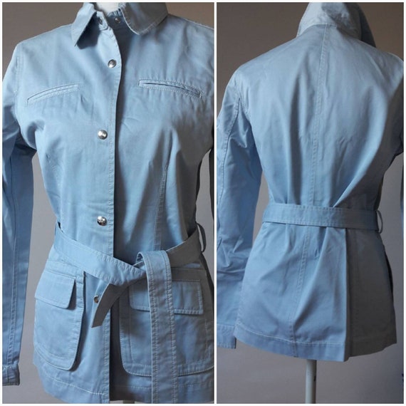 Jacket Blouse Denim by Fay Brand Tod s Group Vintage Made in Italy 90s 100 Cotton Sky Blue Aquamarine 4 Pockets Size S Unworn Etsy Canada