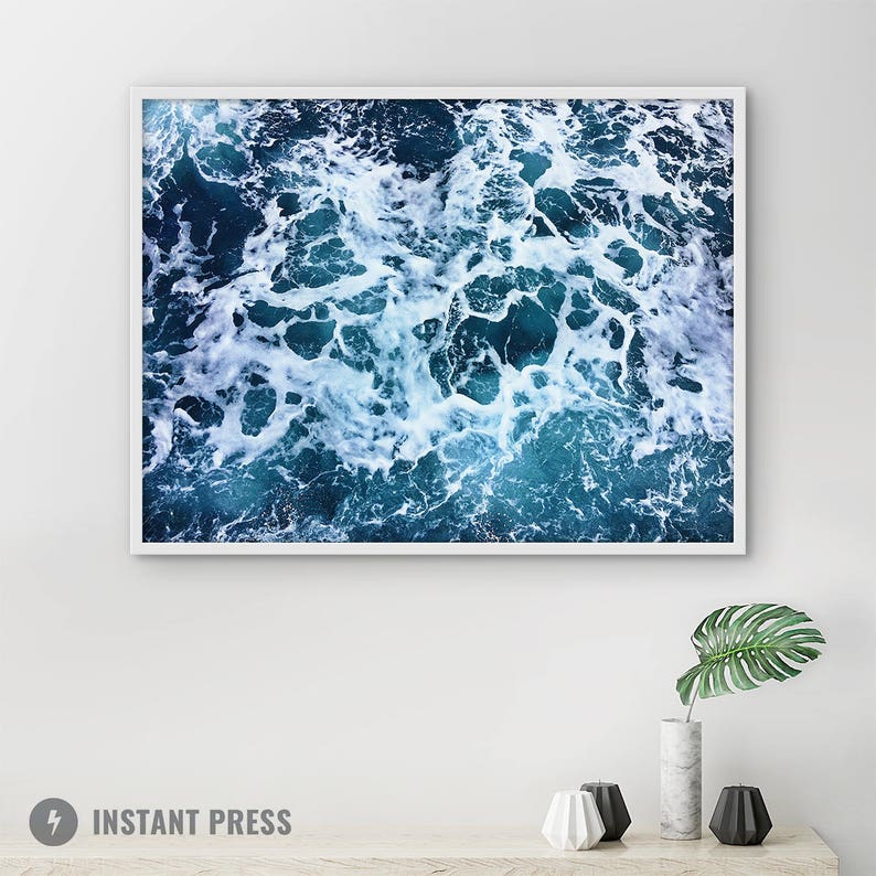 Ocean print, Ocean printable, Ocean photography, Ocean wall art, Sea poster, Sea print, Ocean print, Coastal wall decor image 2
